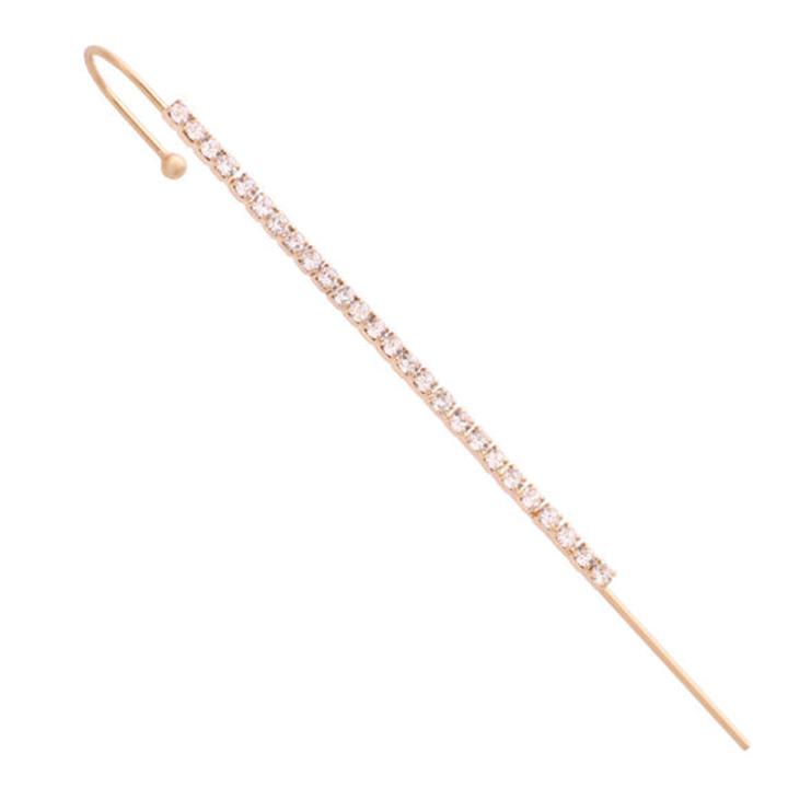 گوشواره زنانه مدل کراس نگینی